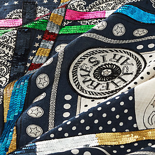 ビーズ刺繍HermesAnimaux Bandana a Fleurs embroideredスカーフ org.jpg